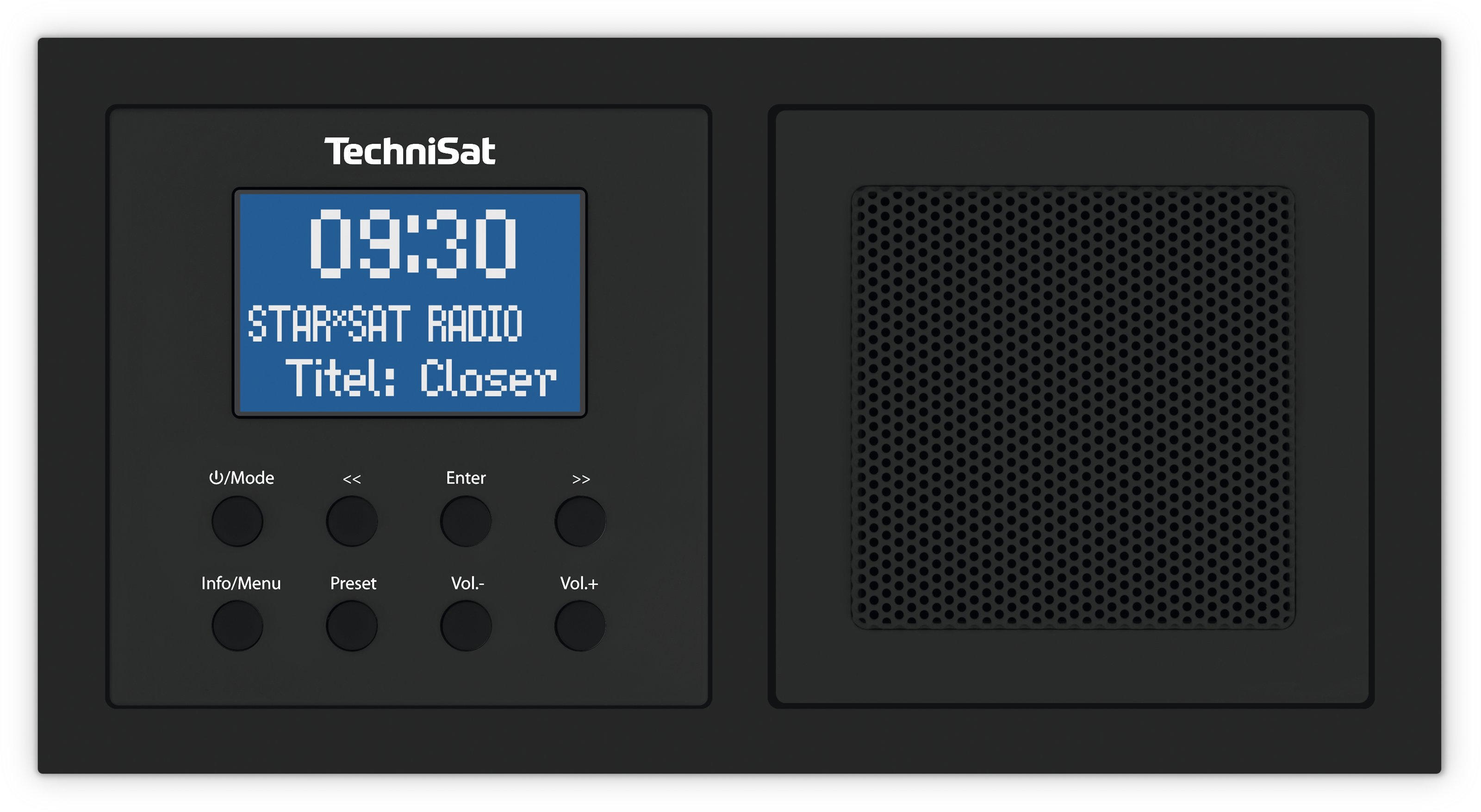 DAB+, TECHNISAT Bluetooth, UP 1 Unterputzradio, Schwarz DIGITRADIO FM,