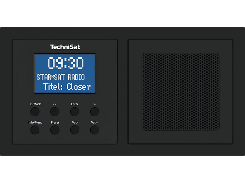 TECHNISAT DIGITRADIO UP 1 Unterputzradio, DAB+, FM, Bluetooth, Schwarz