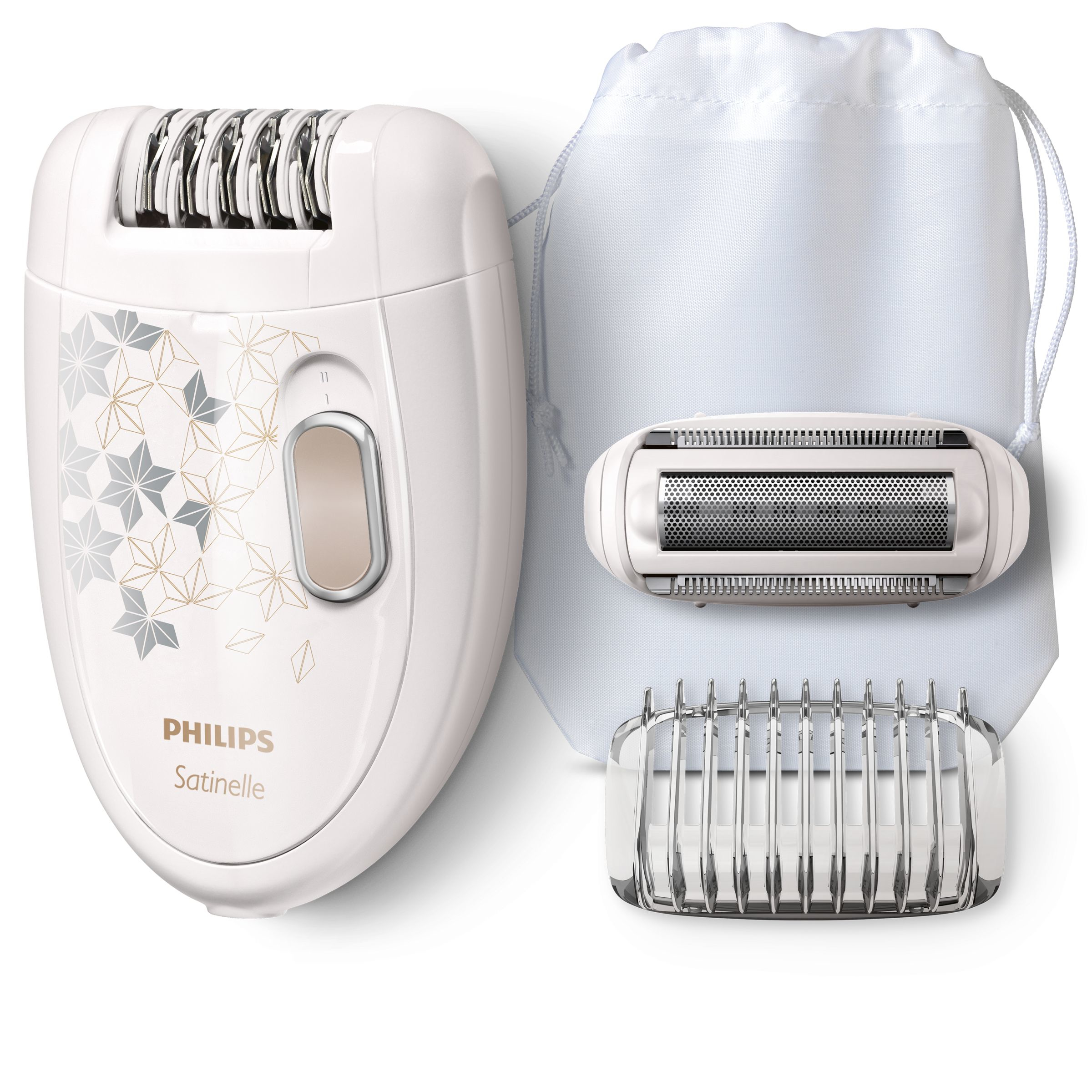 PHILIPS Satinelle Serisi HP6423/00 Epilatör Tıraş Başlığı ve Düzeltici Tarak Ataçmanı ile (Çanta Hediyeli)