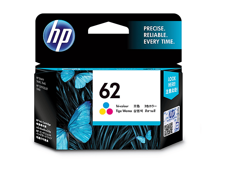 HP 62 Cartouche d'encre Cyan / Magenta / Jaune