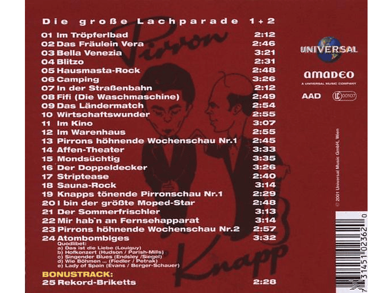 Thumbnail - Pirron Und Knapp - DIE GROSSE LACHPARADE (CD)