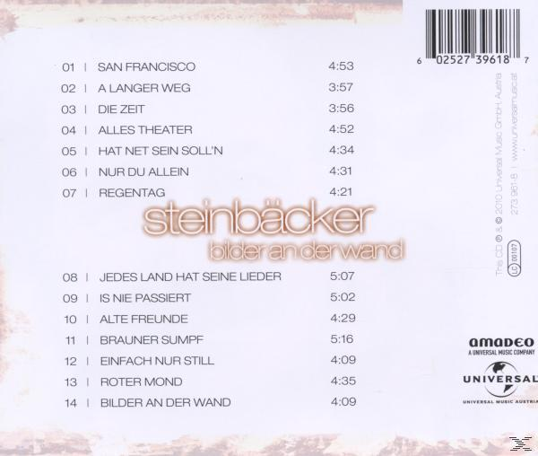 Rückseite eines CD-Covers mit Titelliste und Credits.