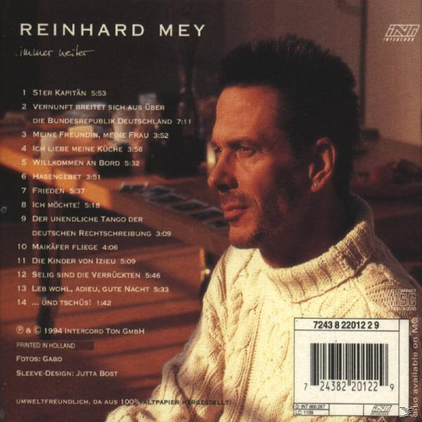 Das Cover eines CD-Albums mit einem Männerporträt und Trackliste auf Deutsch.