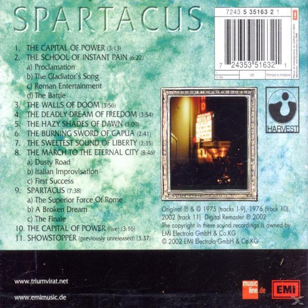 Rückseite eines CD-Covers mit Titelliste und einem Stadtbild.