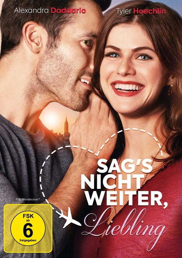 Filmposter: Mann flüstert Frau etwas zu, Text 'Sag's Nicht Weiter, Liebling' auf dem Poster.
