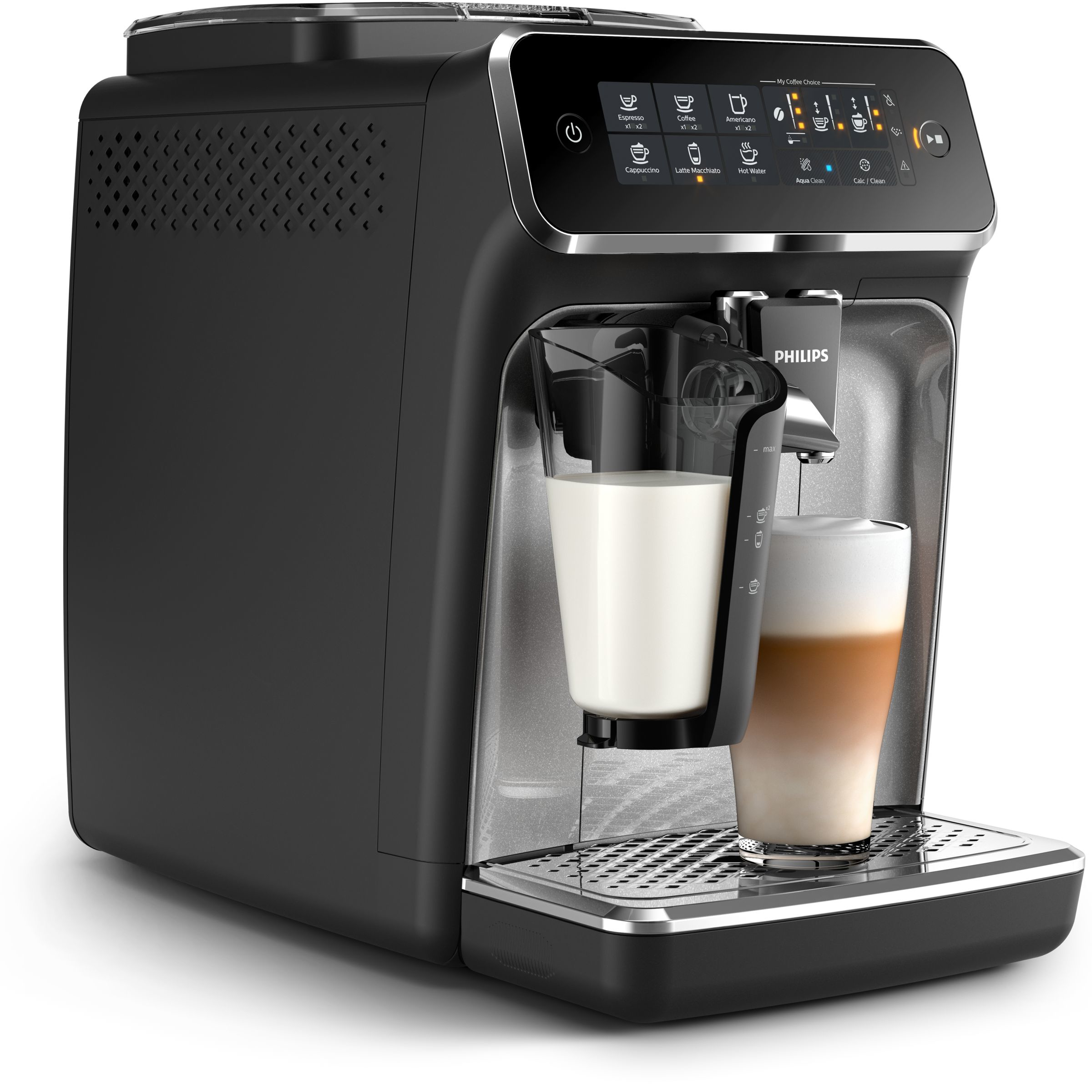 PHILIPS  Machine expresso LatteGo Series 3200 (EP3246/70) - Machine expresso full automatique - Nombre max. de tasses: 12 - Noir