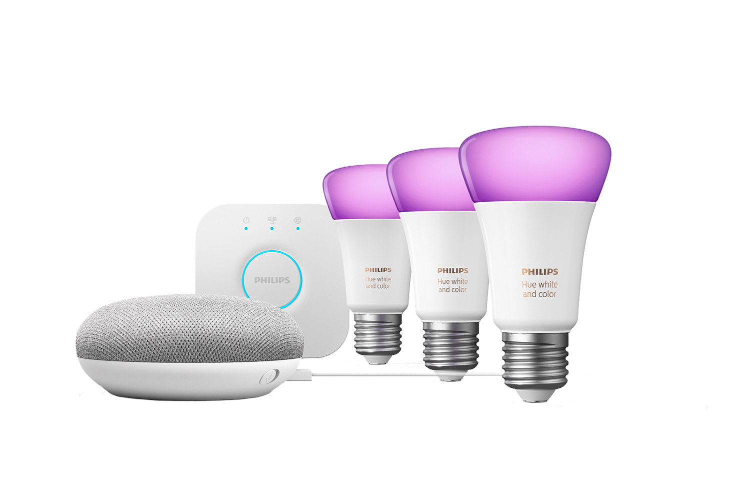 GOOGLE NEST Nest Mini en Philips Hue starterkit