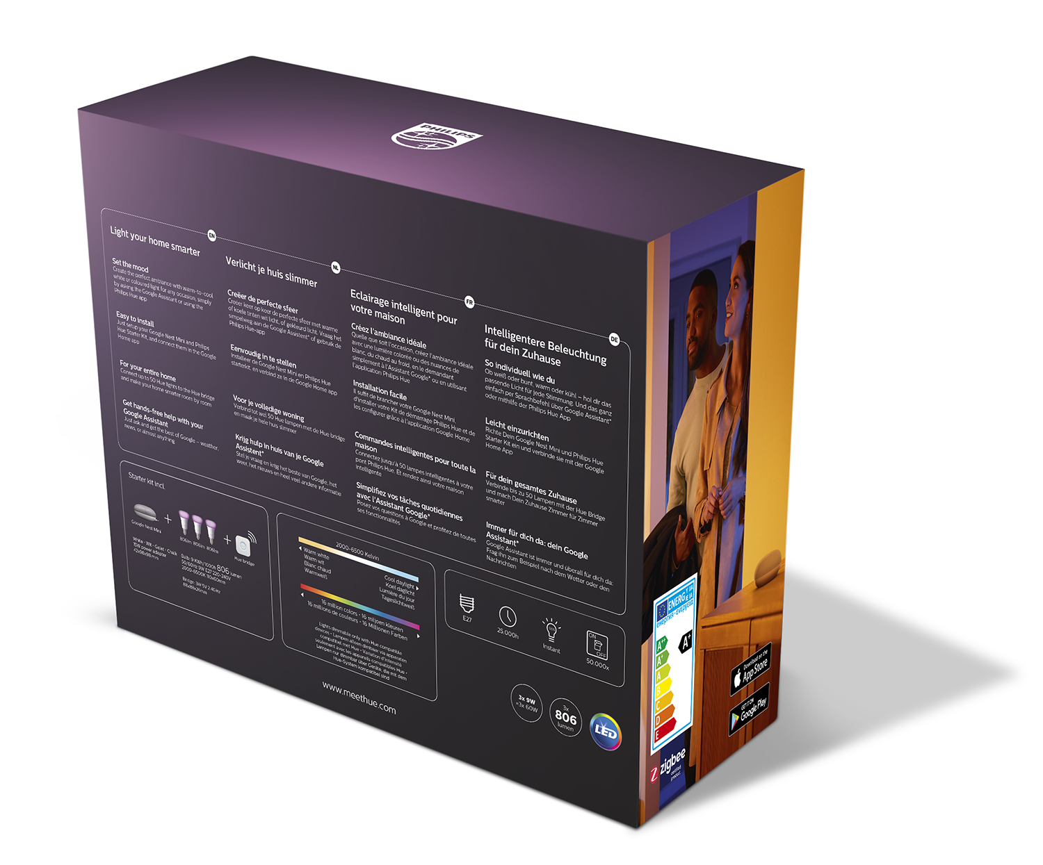 GOOGLE NEST Nest Mini en Philips Hue starterkit