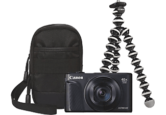 CANON Outlet PowerShot SX740HS fényképezőgép, fekete + tok + mini állvány kit