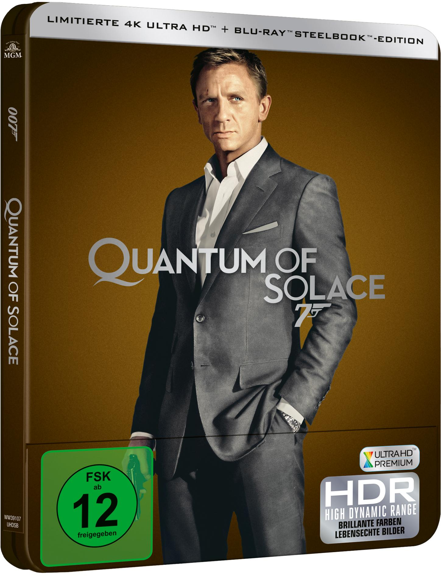 James Bond 007: Ein Quantum Trost Limitiertes 4K Steelbook  4K Ultra HD Blu-ray + Blu-ray