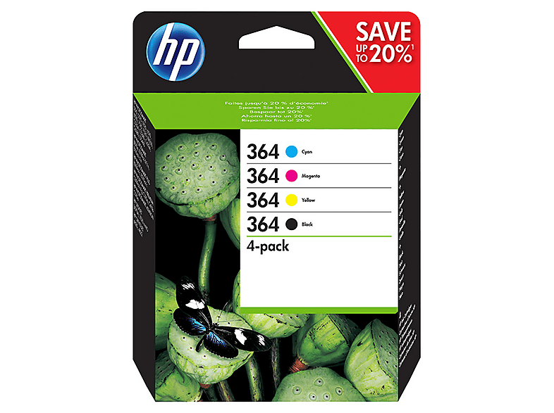 Cartouches d'encre HP 364 Multipack