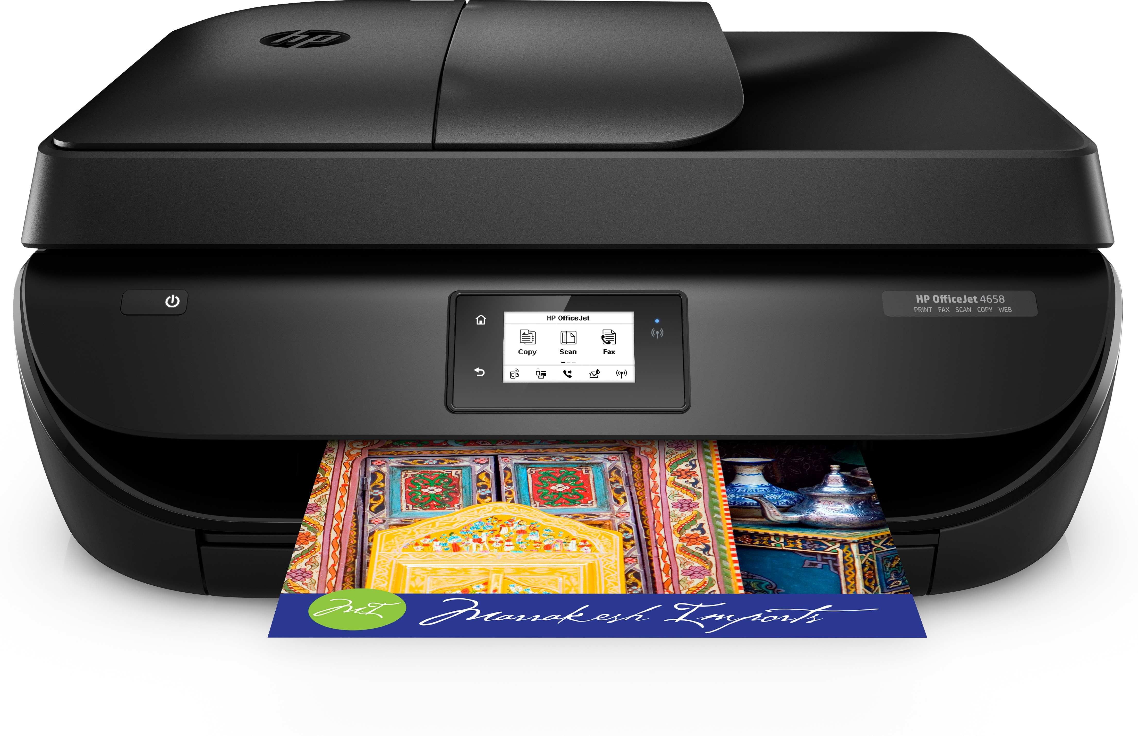Impresora multifunción - HP OfficeJet 4658, WiFi, ePrint, Negro