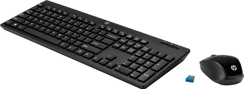 Pack Teclado + Ratón - HP 200, Cable/Inalámbrico, USB, 1000 ppp, Negro