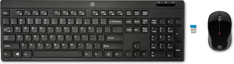 Pack Teclado + Ratón - HP 200, Cable/Inalámbrico, USB, 1000 ppp, Negro