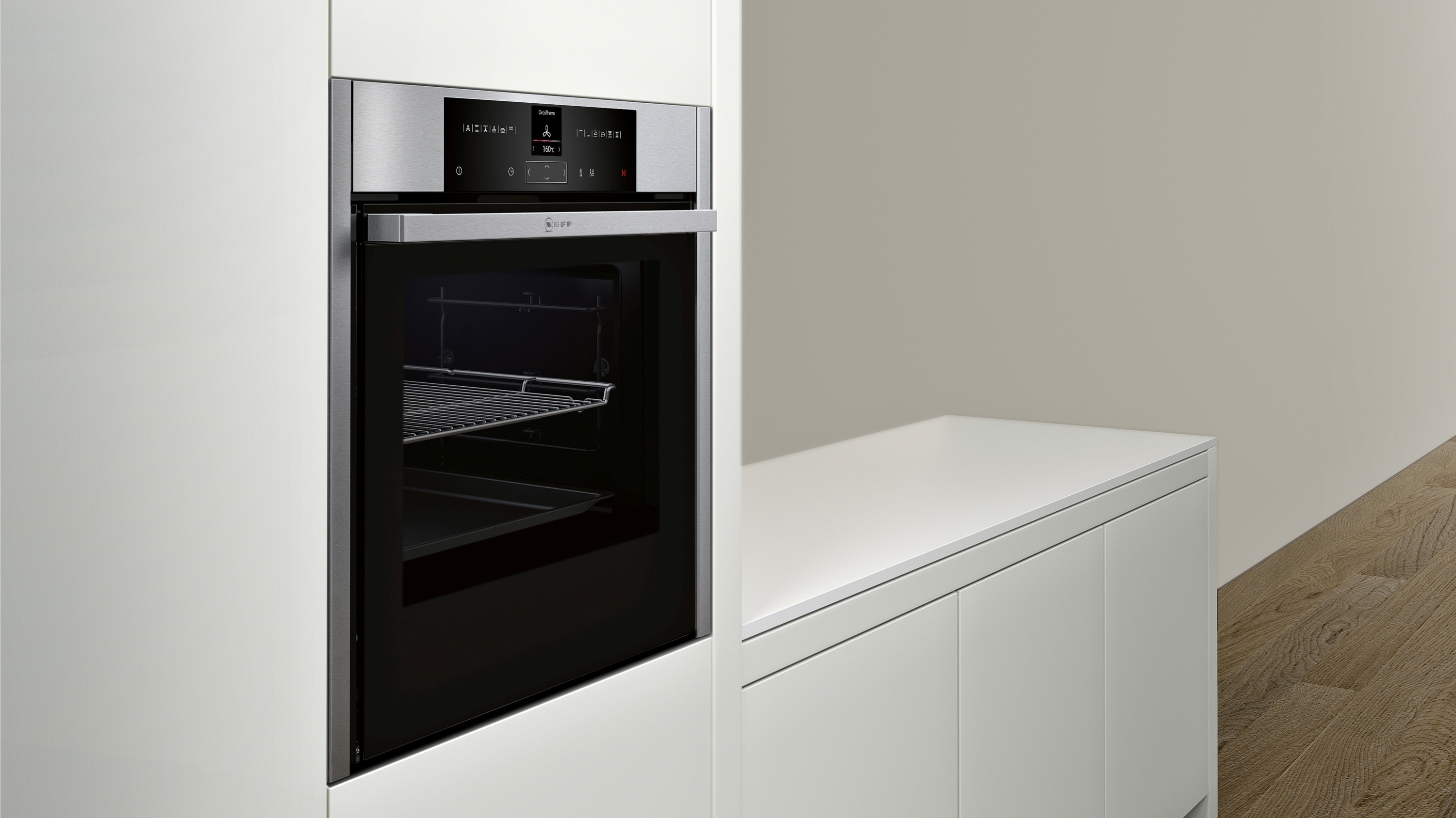 NEFF B55CR22N0, Einbaubackofen (Einbaugerät, 71 l, 596 mm breit), Slide&Hide