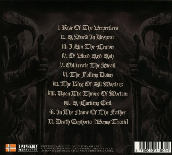 Rückseite einer CD-Hülle mit einer Titelliste.