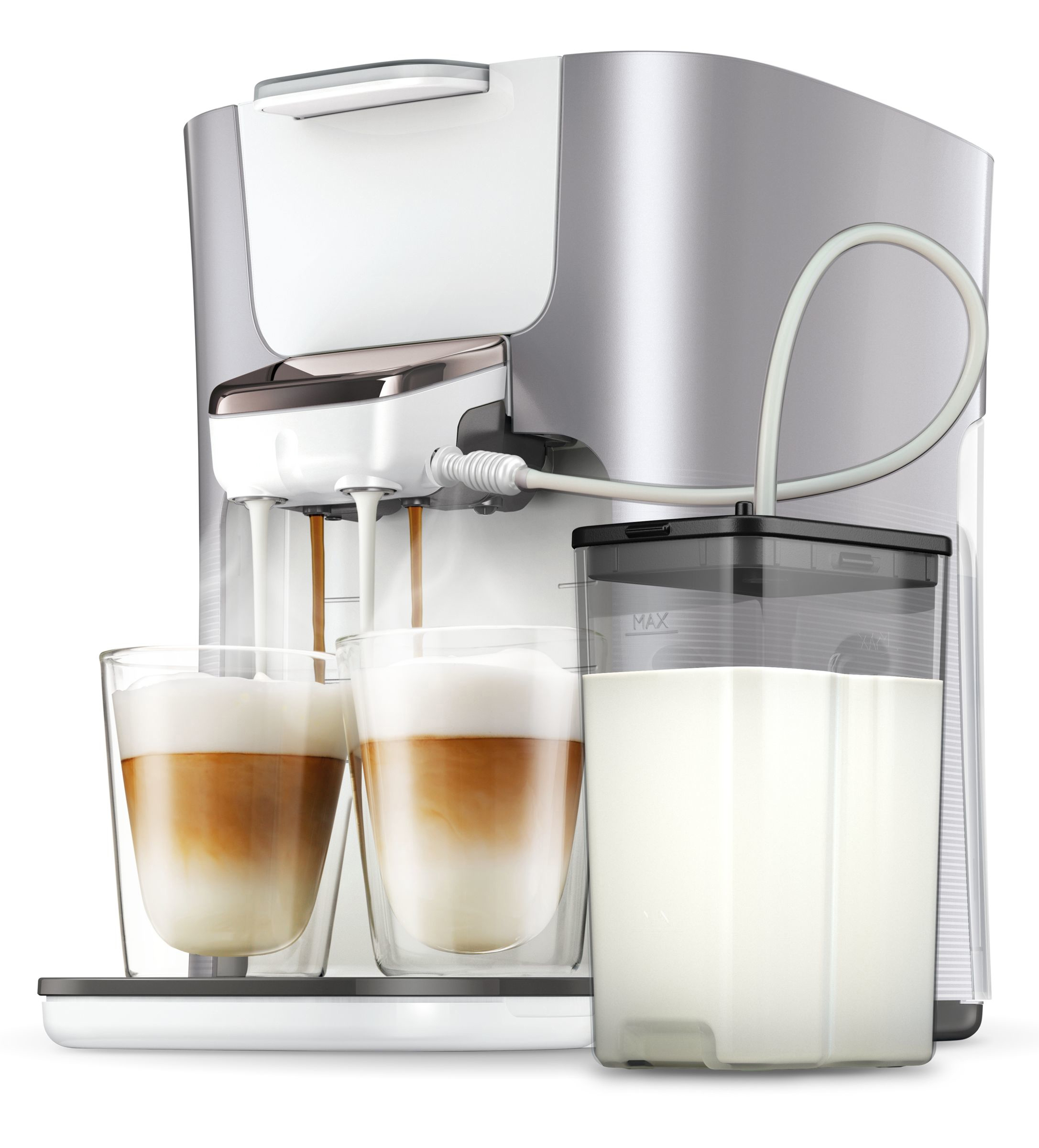 PHILIPS SENSEO® HD6574/20 Latte Duo Pearl Padmaschine, Perlmuttsilber