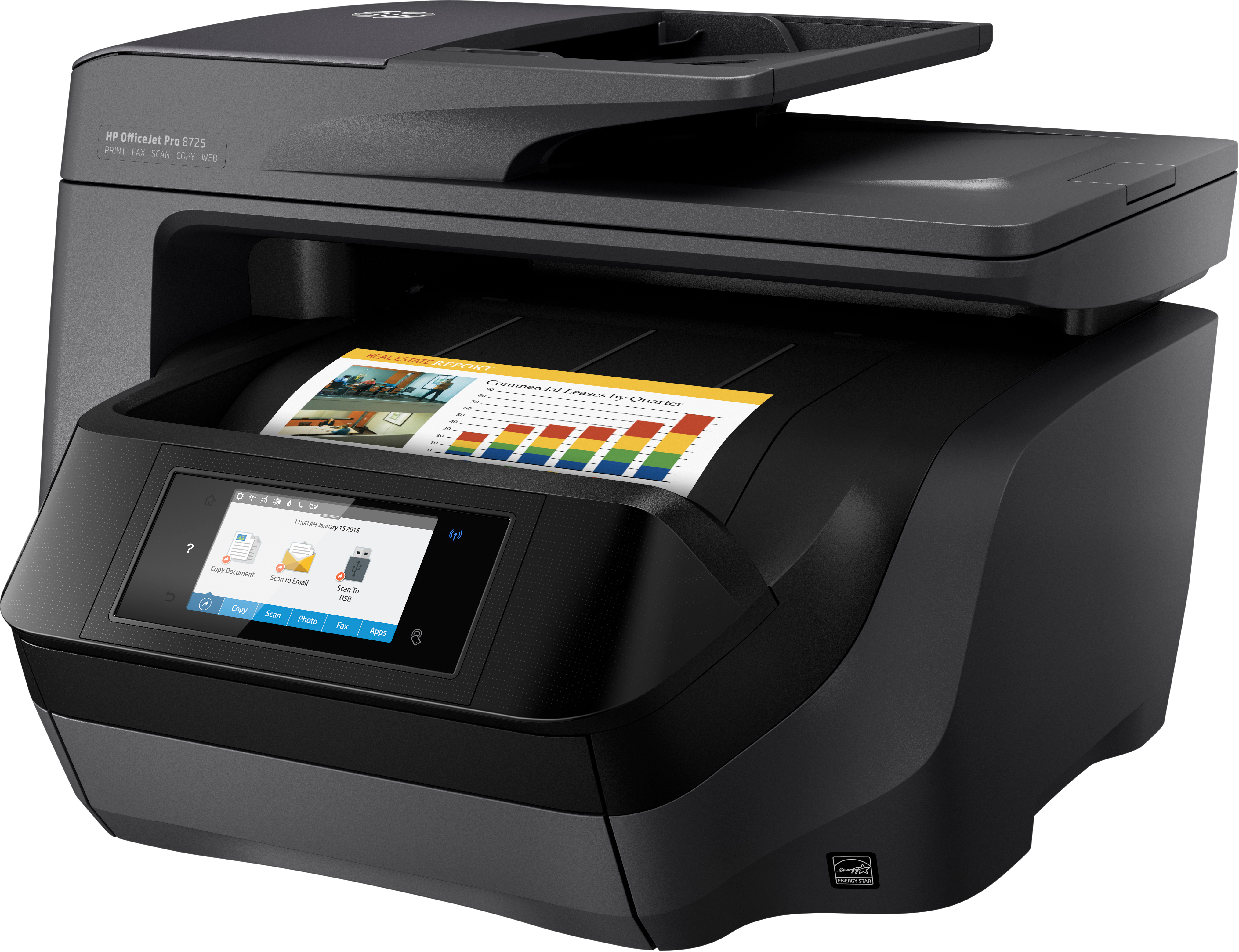 HP OfficeJet Pro 8725 (Instant Ink) 4-in-1 Multifunktionsdrucker