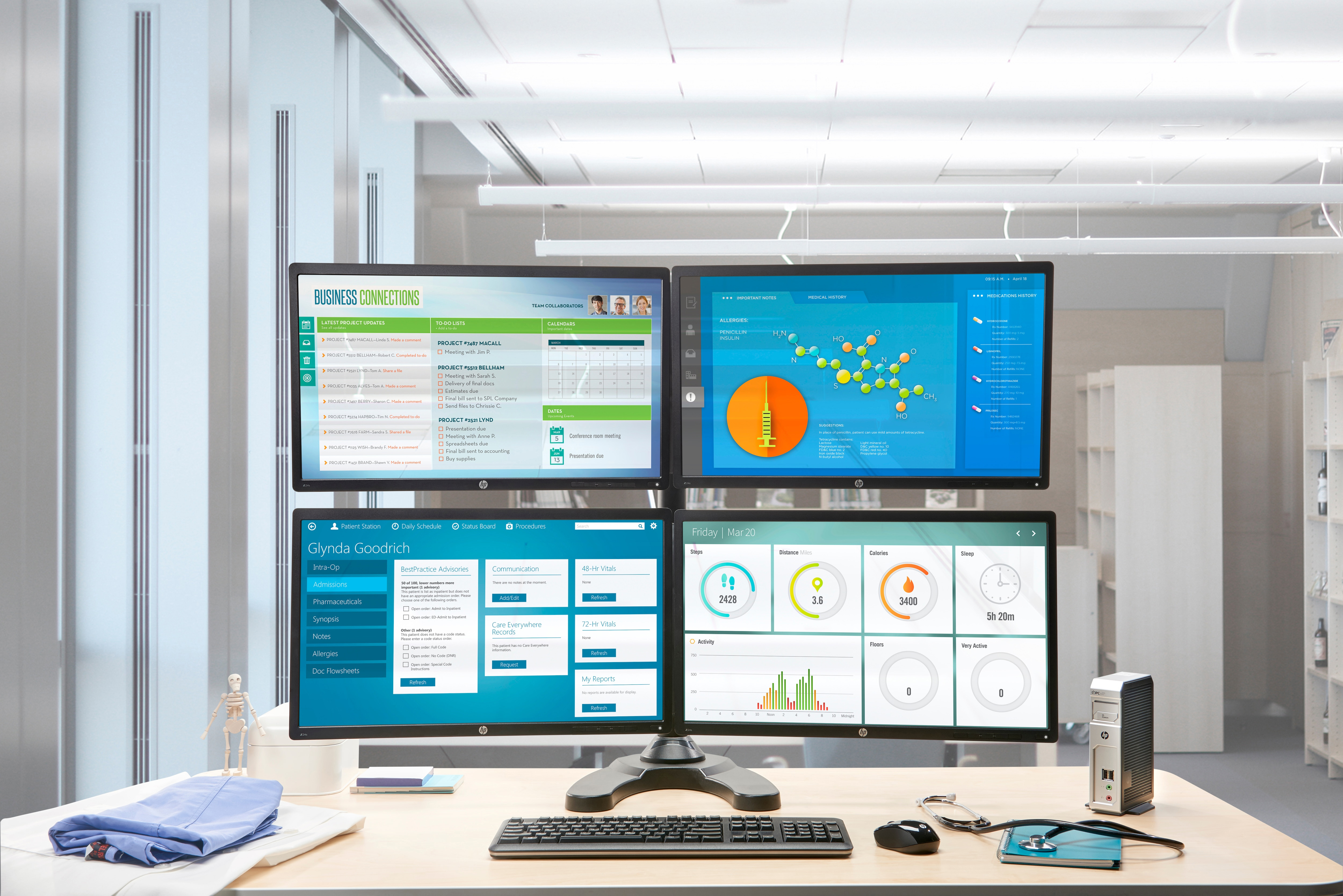 HP - B2B t310 Quad-Display Zero Client TERA2140 - 0,5 GB - 32 MB