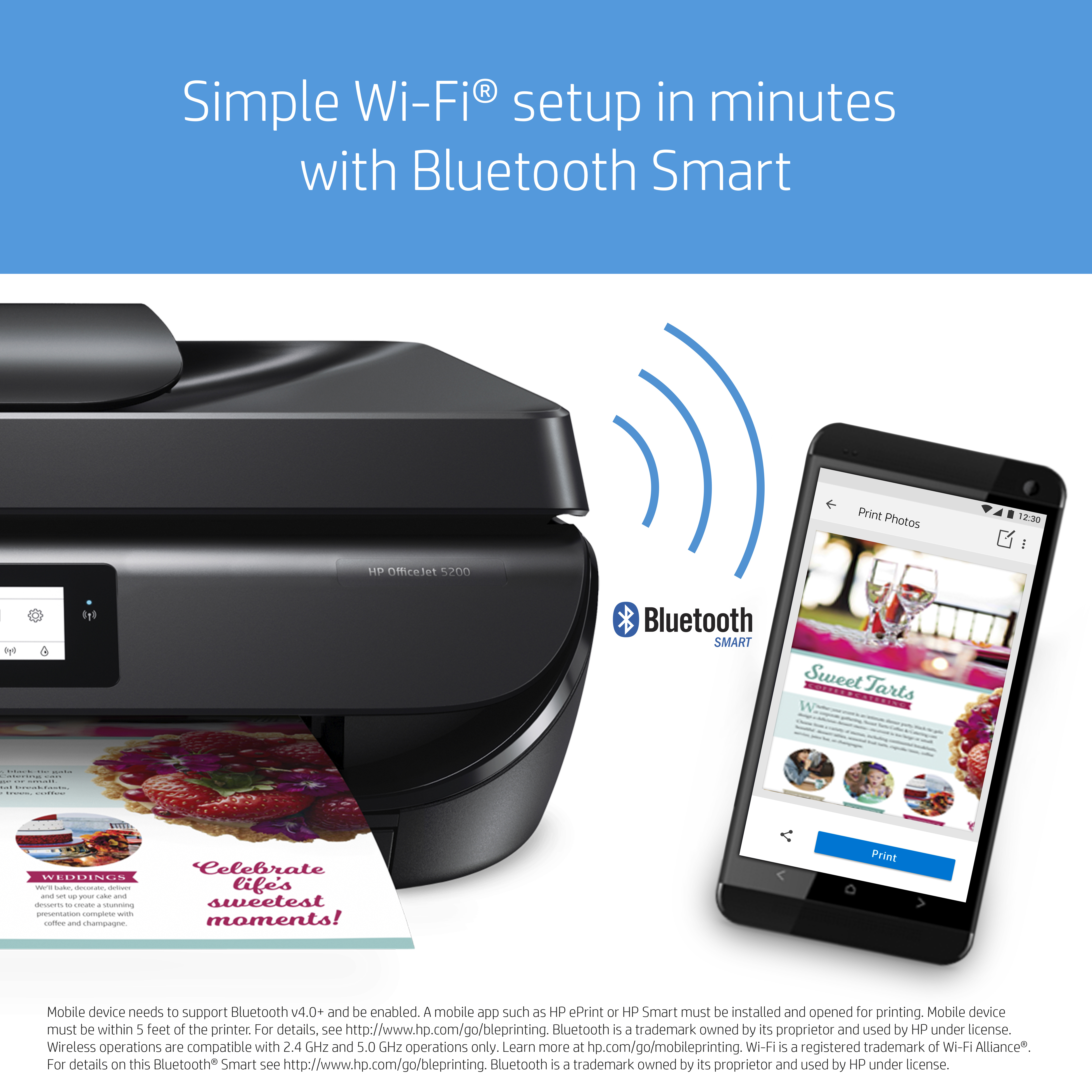 HP OfficeJet 5230 (Instant Ink) 4-in-1 Multifunktionsdrucker