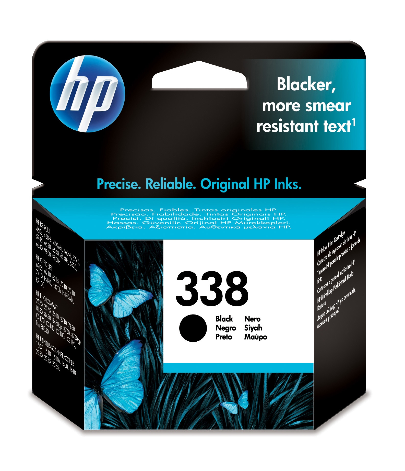 Vergleich von HP-Toner vs. Alternativem Toner, mit einer Abfallbehälter-Grafik.