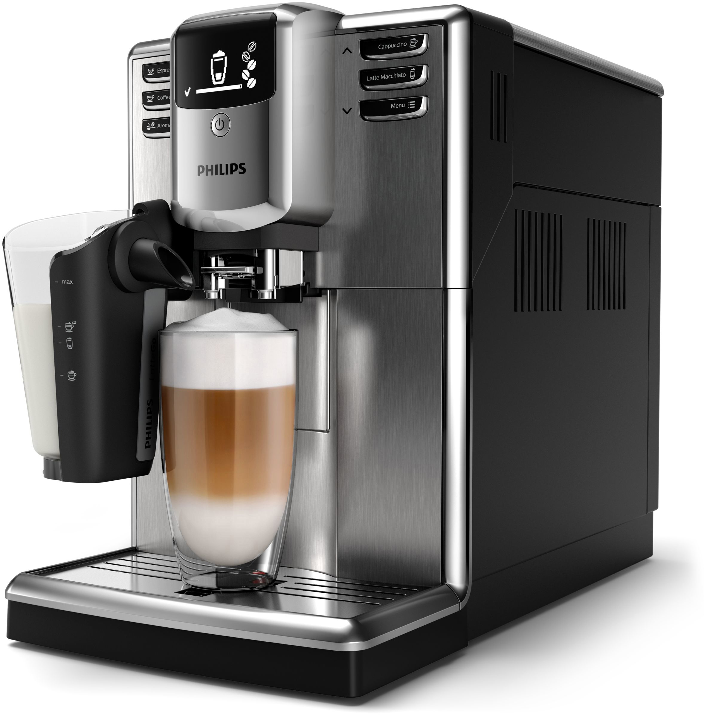 PHILIPS EP 5335/10 5000 Latte Go Kaffeevollautomat Edelstahl/Schwarz (Wassertank)