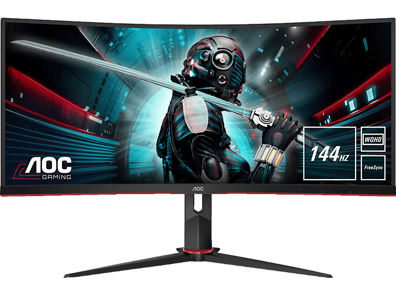 Monitor AOC Curved CU34G2X/BK 34 Zoll WQHD Gaming Monitor (1 ms