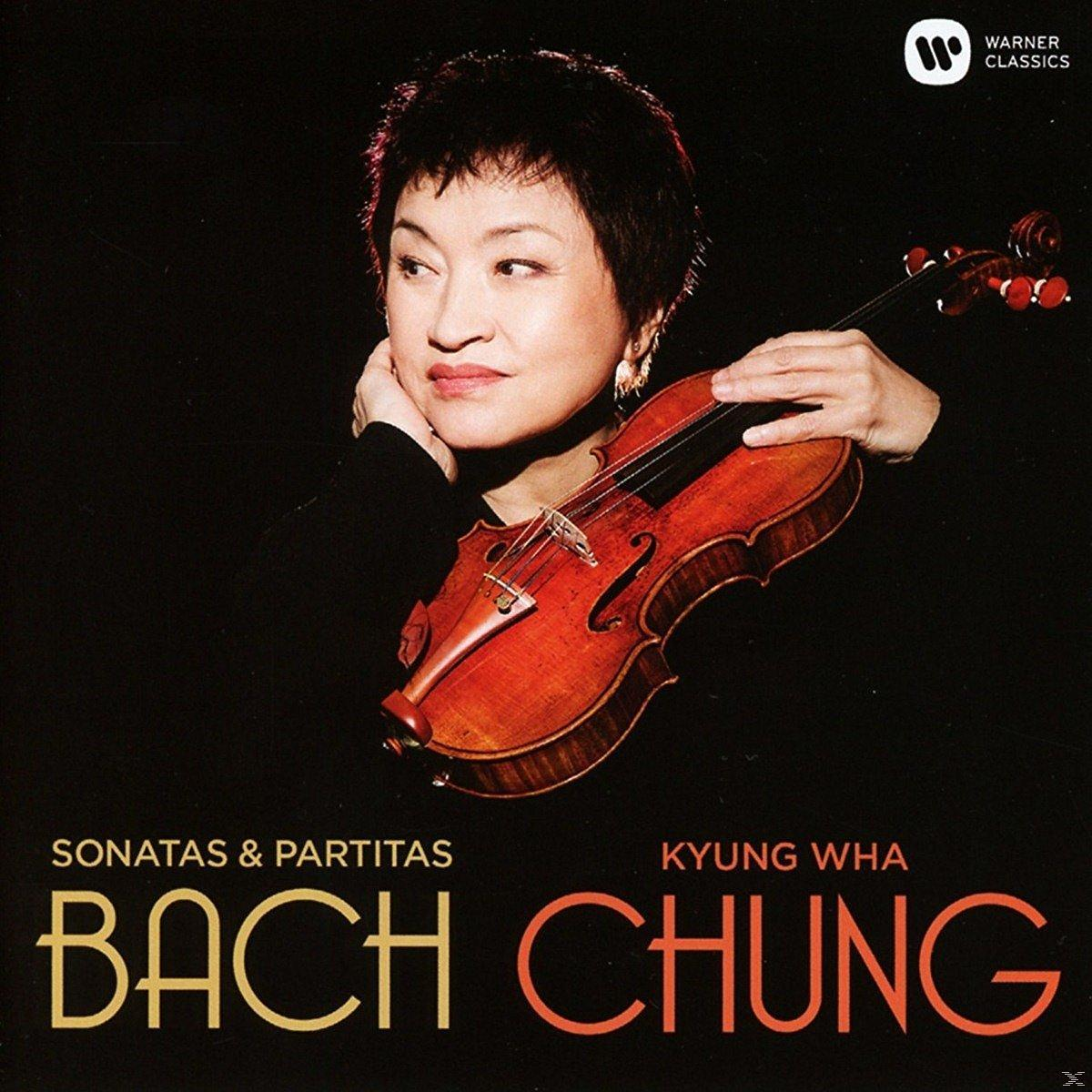 Albumcover: 'Bach Chung', mit einer Frau mit einer Geige und einem dunklen Hintergrund.