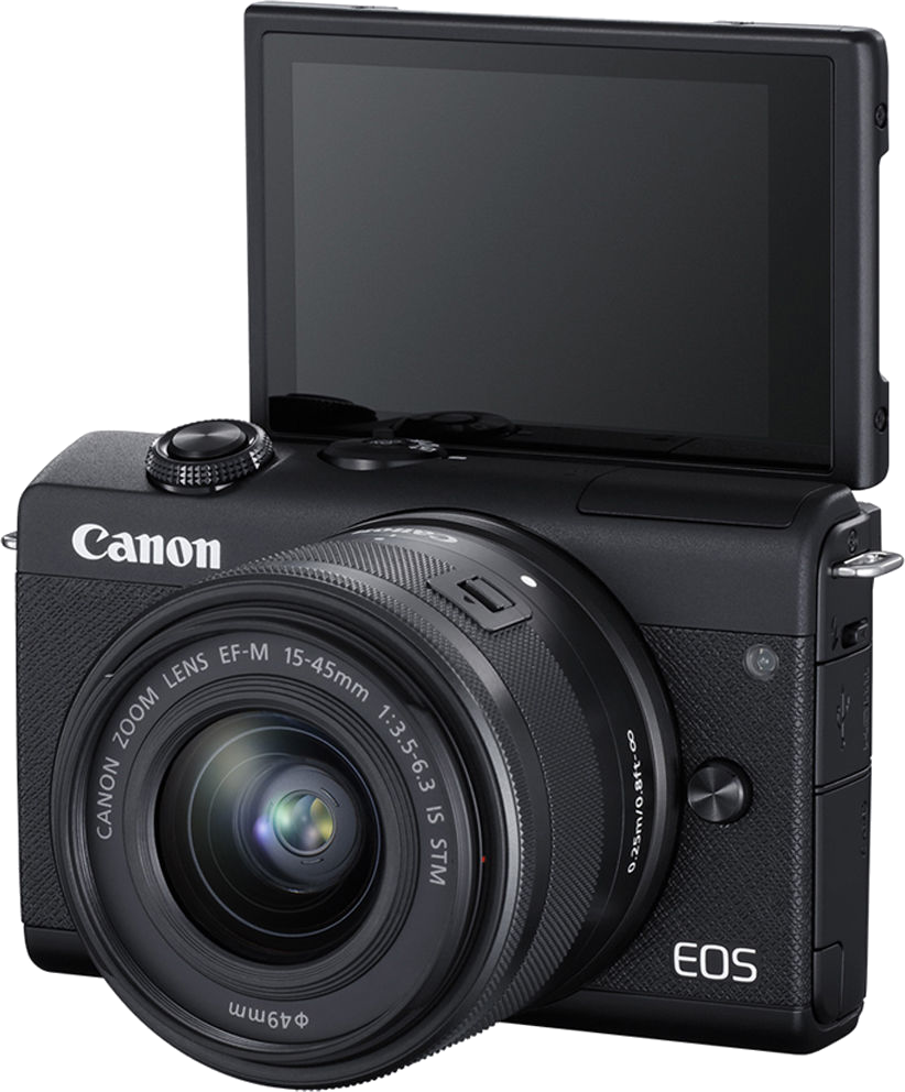 CANON EOS M200 + EF-M 15-45 mm f/3.5-6.3 IS STM kit, fekete (3699C010)