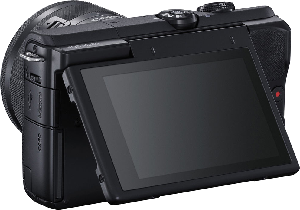 CANON EOS M200 + EF-M 15-45 mm f/3.5-6.3 IS STM kit, fekete (3699C010)