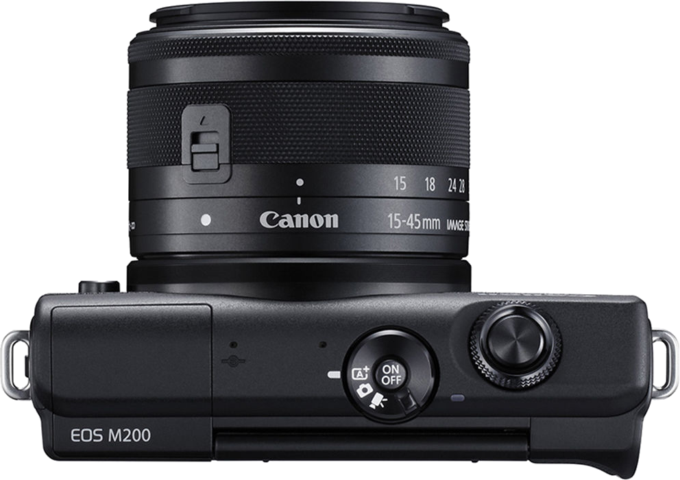 CANON EOS M200 + EF-M 15-45 mm f/3.5-6.3 IS STM kit, fekete (3699C010)