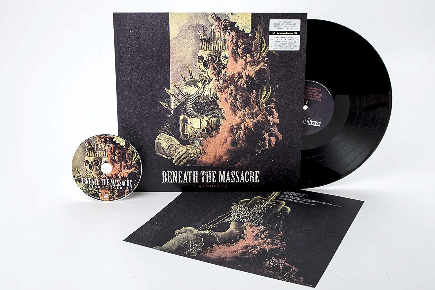 Album-Artwork mit einer schwarzen Schallplatte, einer CD und einem Booklet.