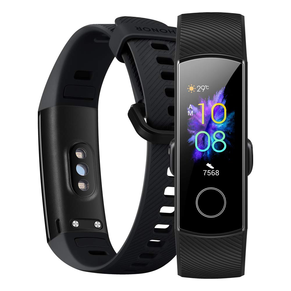 Smartwatch - Honor Band 5, Bluetooth, 0.95", Resistente al agua, 14 días, Vidrio curvado, Negra