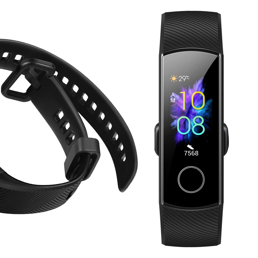 Smartwatch - Honor Band 5, Bluetooth, 0.95", Resistente al agua, 14 días, Vidrio curvado, Negra