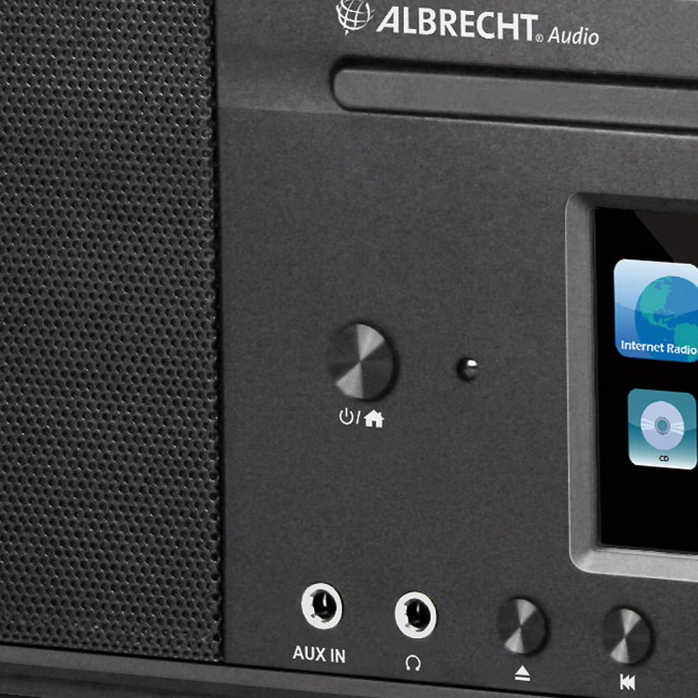 ALBRECHT DR890 CD Internetradio, Radio, Schwarz DAB+, Internet FM