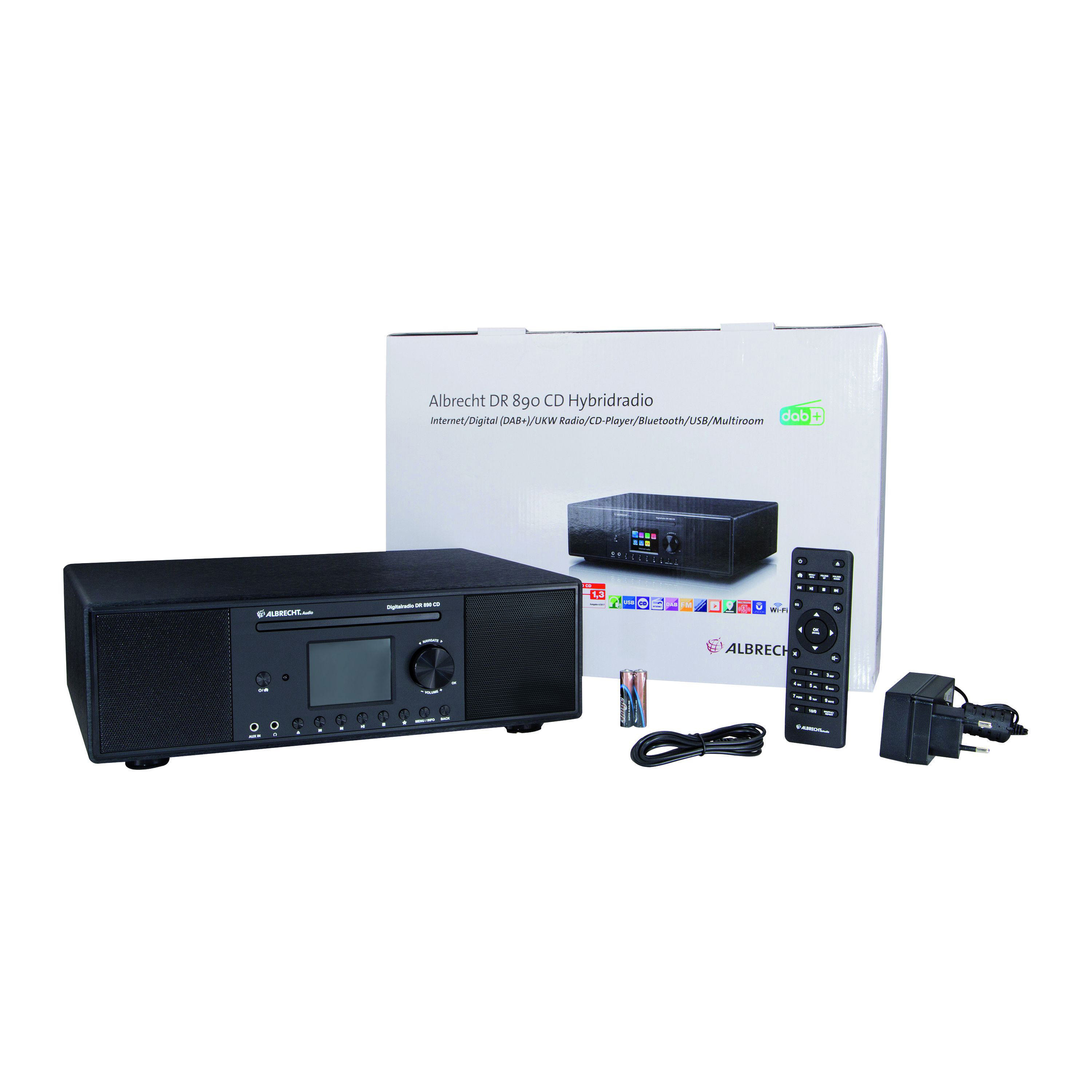 ALBRECHT DR890 CD Internetradio, Internet Radio, FM, DAB+, Schwarz