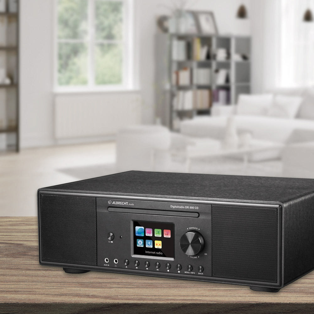 ALBRECHT DR890 CD Internetradio, Internet Radio, FM, DAB+, Schwarz