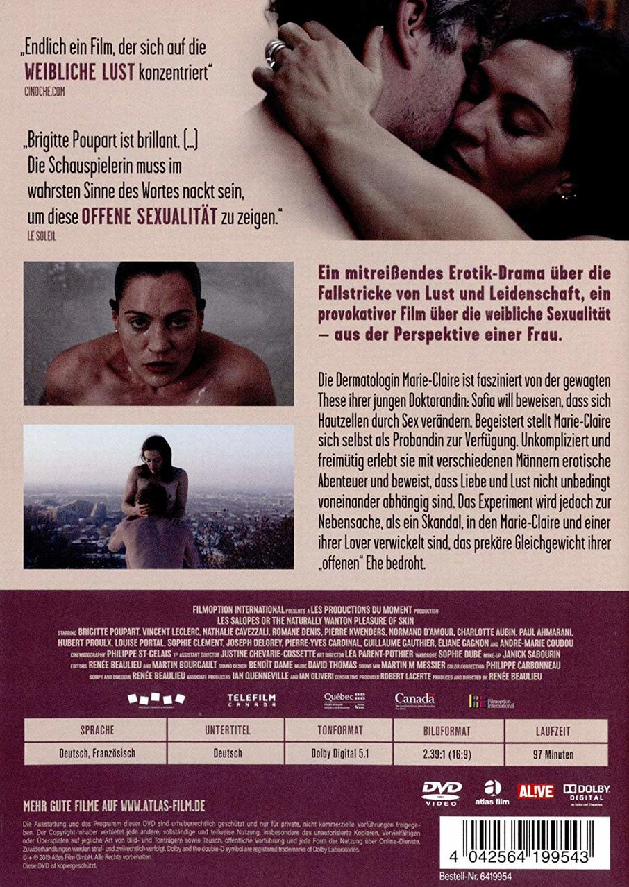 Die Rückseite einer DVD-Hülle, mit Bildern von Menschen und Text auf Deutsch.
