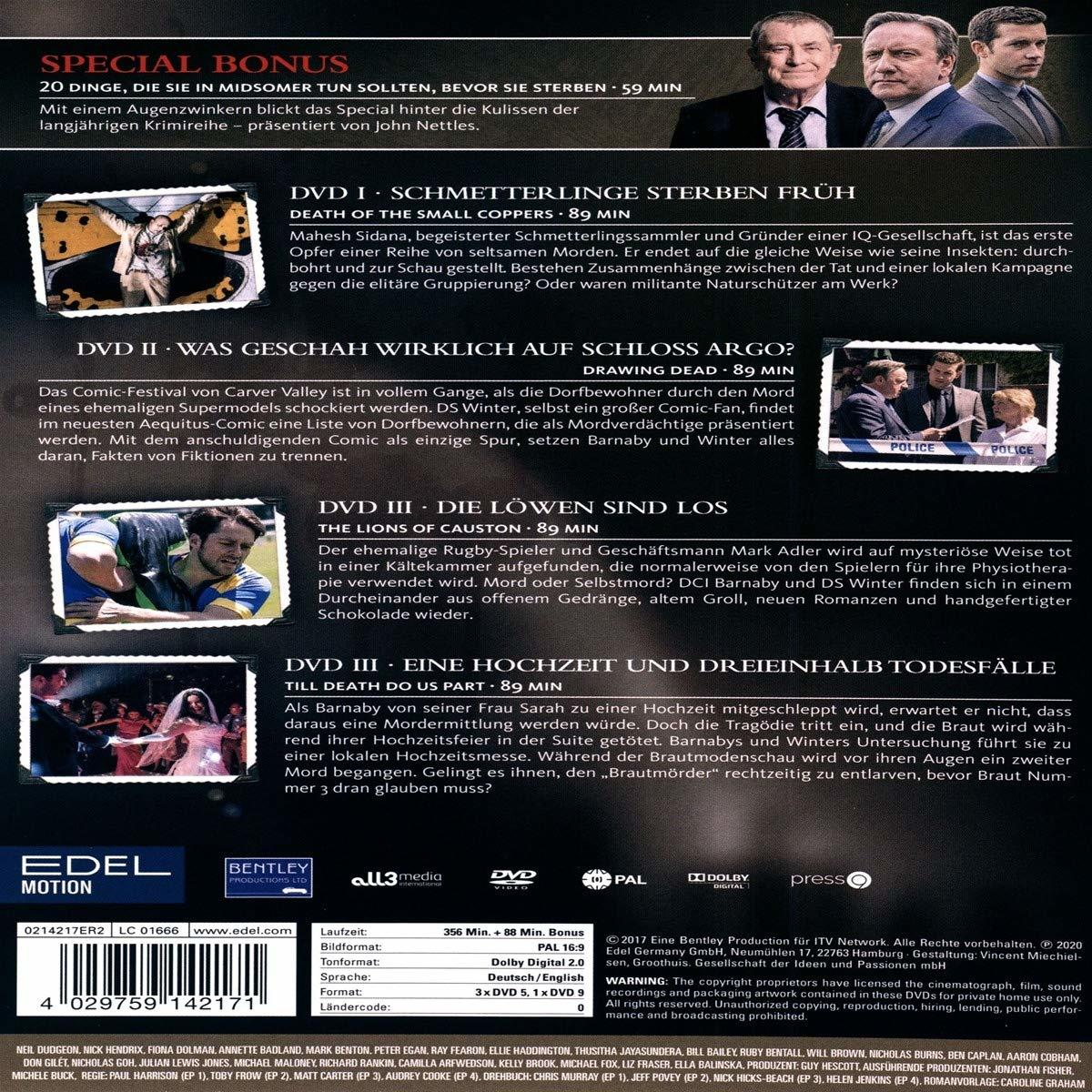 DVD-Hülle mit Filmtiteln und Schauspielern auf der Rückseite. Mehrere Filmstills werden gezeigt.