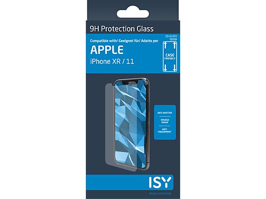 ISY IPG 5011-2D - Verre de protection (Convient pour le modèle: Apple iPhone XR, iPhone 11)
