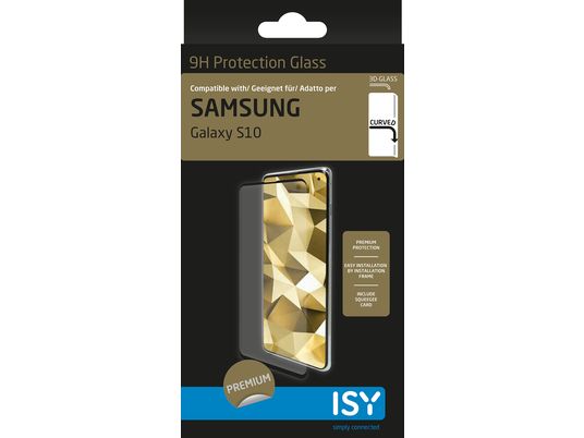 ISY IPG 5056-3D - Vetro protettivo (Adatto per modello: Samsung Galaxy S10)