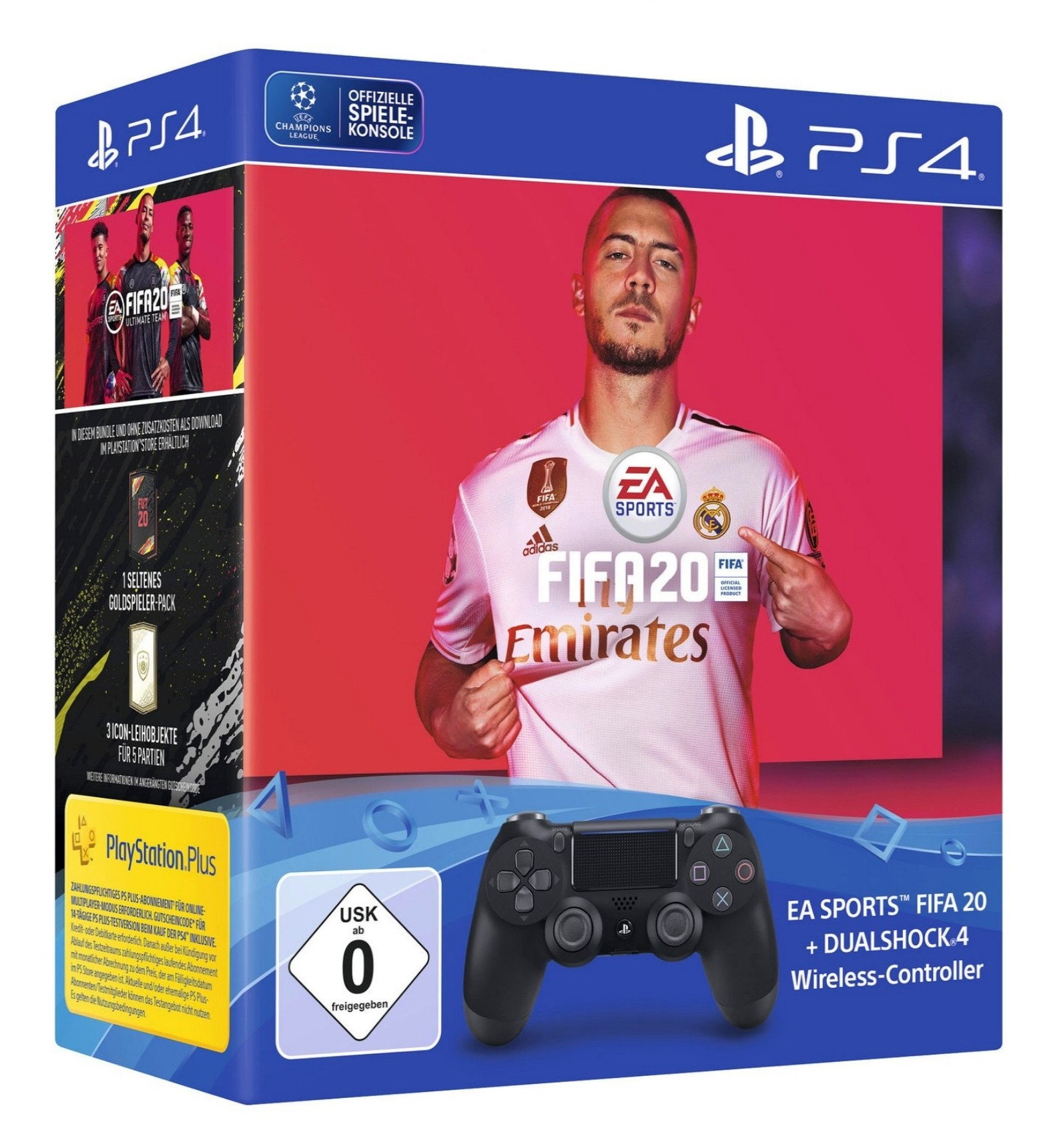 SONY DUALSHOCK 4 Wireless-Controller Jet Black: EA Sports FIFA 20 Bundle Controller Schwarz für PlayStation 4