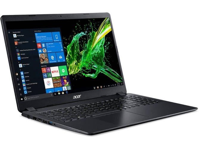 Portátil - Acer Aspire3 RYN3-3200U, 15.6", 8GB, 256GB, W10, Negro