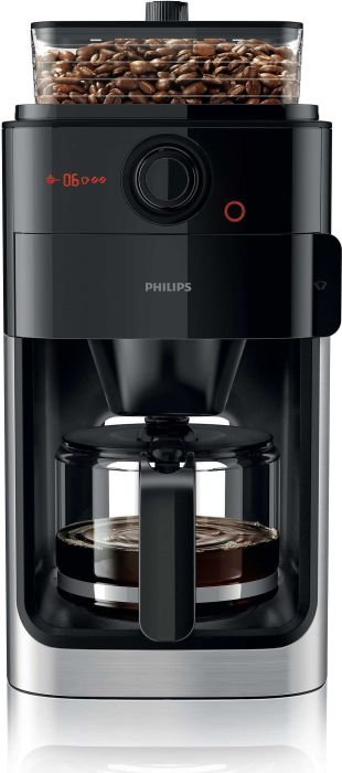 PHILIPS HD 7767/00 Grind & Brew Kaffeemaschine Edelstahl,Schwarz
