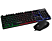 EVEREST Rampage KM-RX9 Siyah Usb Gökkuşağı Zemin Aydınlatmalı Q Standart Gaming Klavye ve Mouse Set Siyah