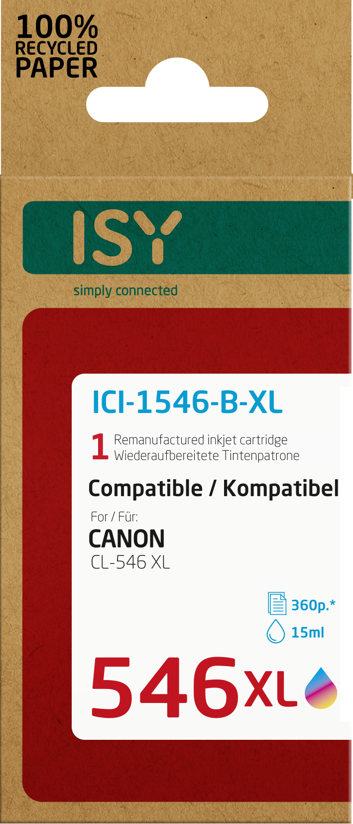Tintenpatrone ICI-1546-B-XL ISY Mehrfarbig