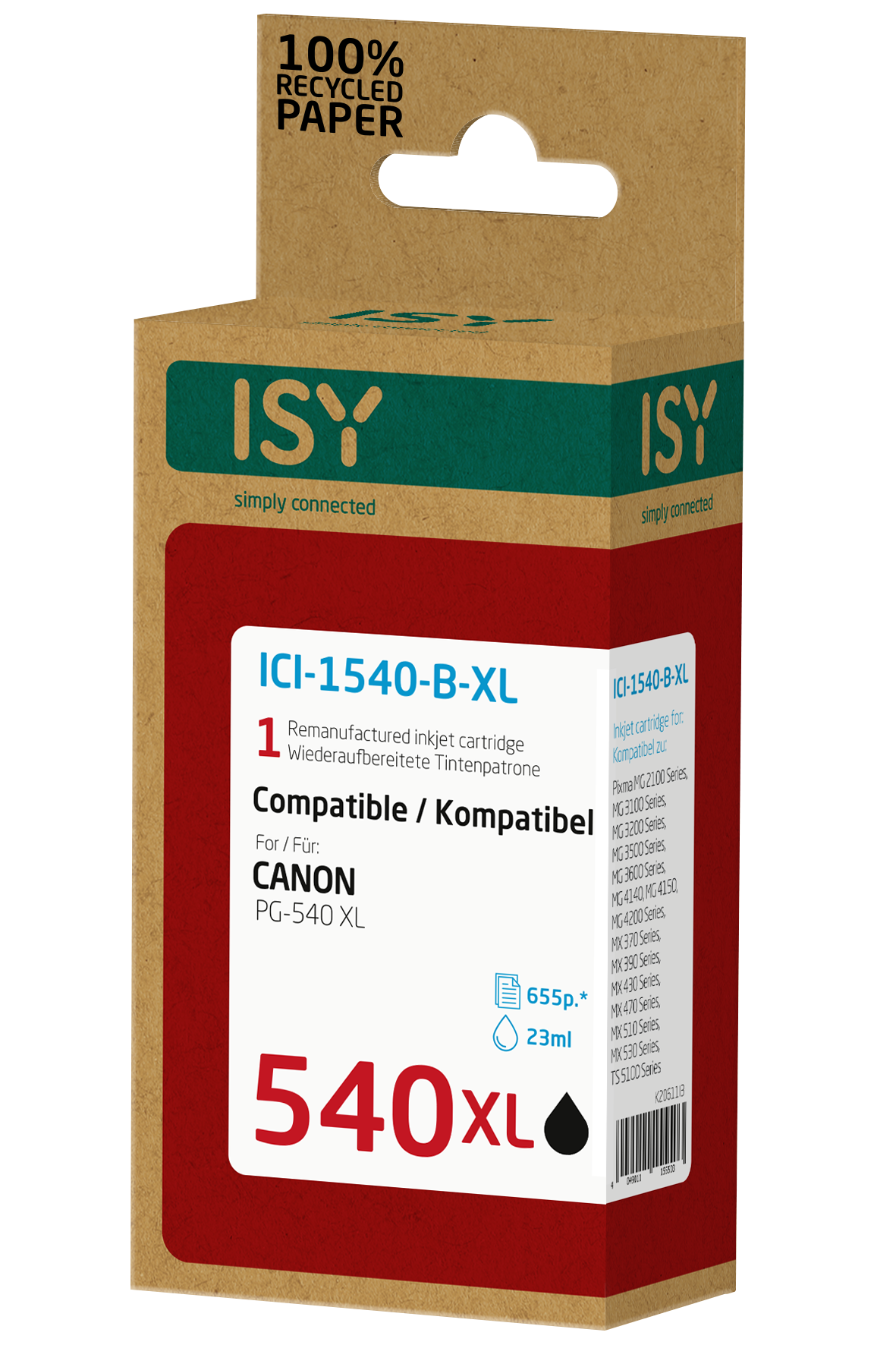 ISY ICI-1540-B-XL Tintenpatrone Schwarz
