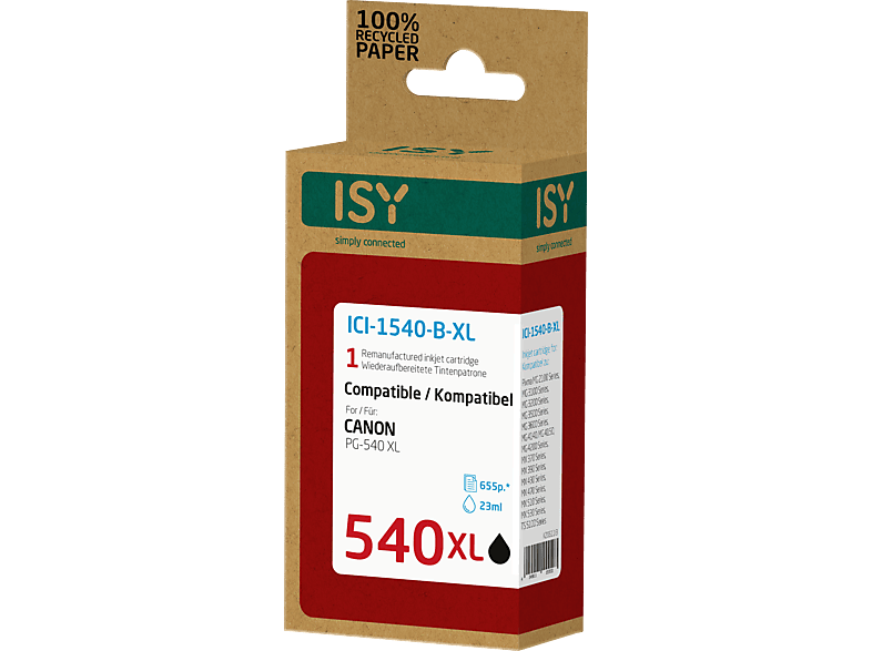 ISY Tintenpatrone ICI-1540-B-XL Schwarz