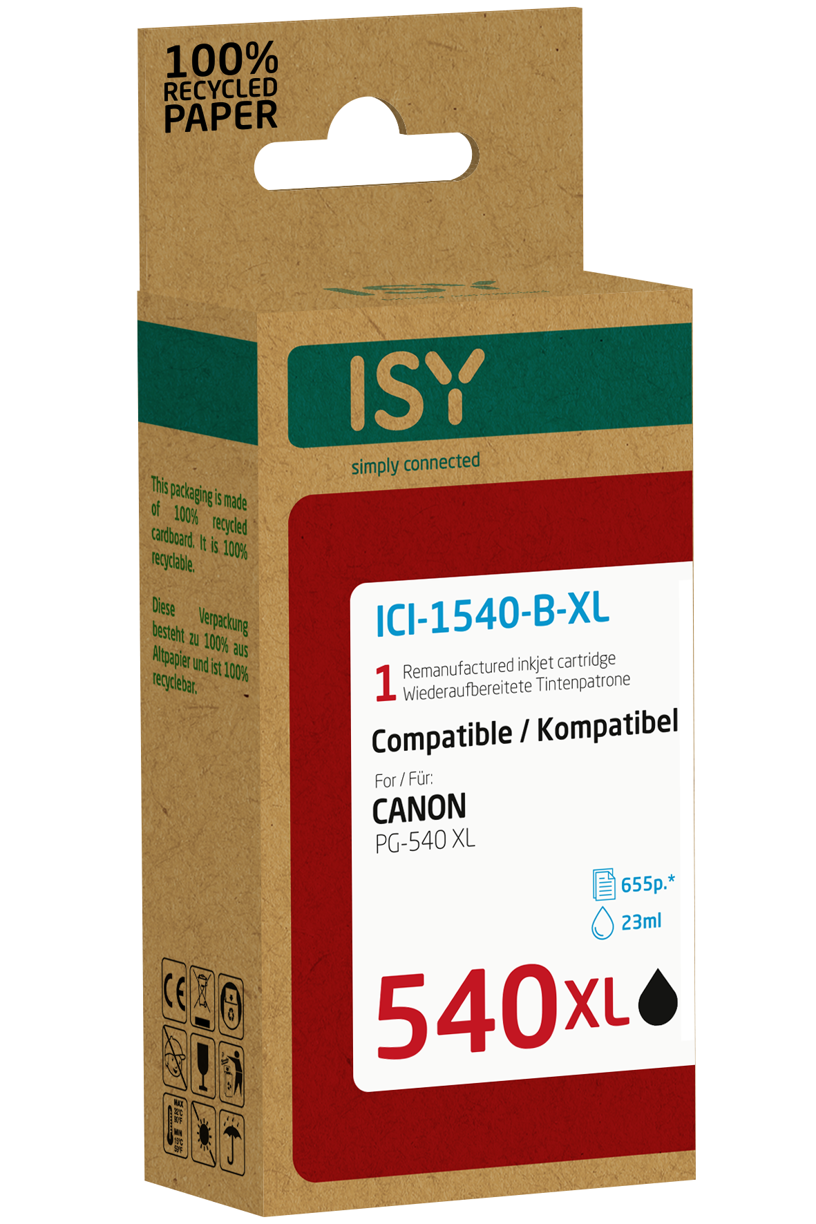 ISY Tintenpatrone ICI-1540-B-XL Schwarz