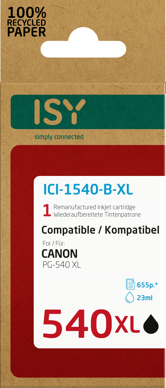 ISY Tintenpatrone Schwarz ICI-1540-B-XL